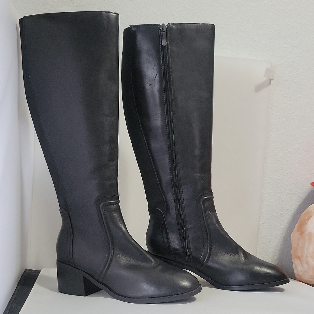 Easy Spirit Evolve Elegant Black Knee-High Boots Size 8